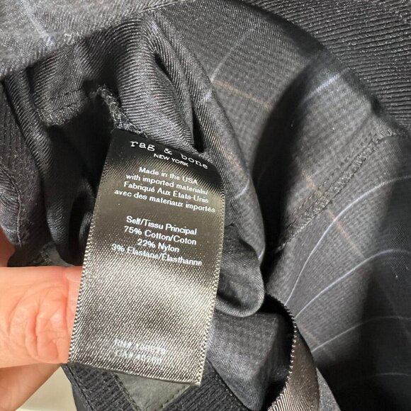 Rag & Bone Simone Plaid Pants Size 2 Blue High Rise High Waist Slim Fit Preppy - Picture 9 of 10